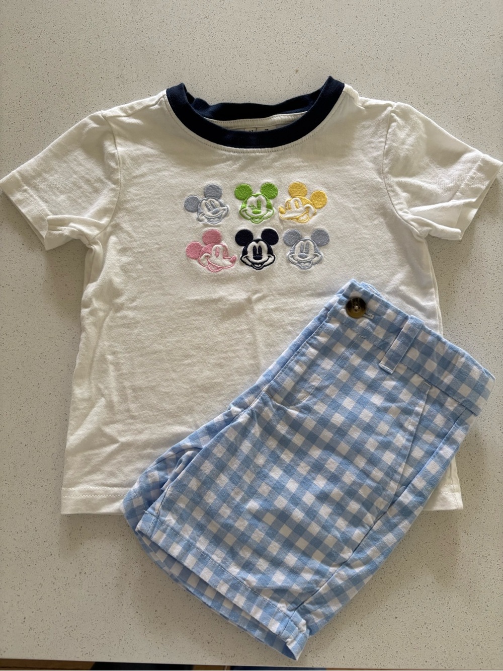 Disney Tee’s & Gingham Blue Shorts - Janie and Jack!